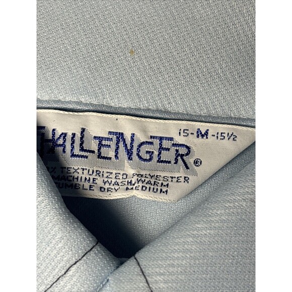 Vintage Challenger Size 15 M 70s Powder Blue Collared Long Sleeve Unused - Picture 9 of 16